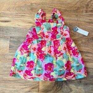 PEYTON & PARKER Baby Girl Dress 6M Cute Pink Floral Print 6 Months NEW